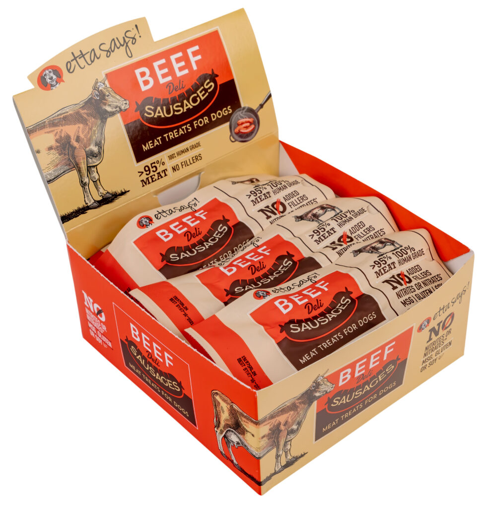 An image of Treat Planet - Etta Says! Sausage Link, Beef - 1.25oz - 12 per display box