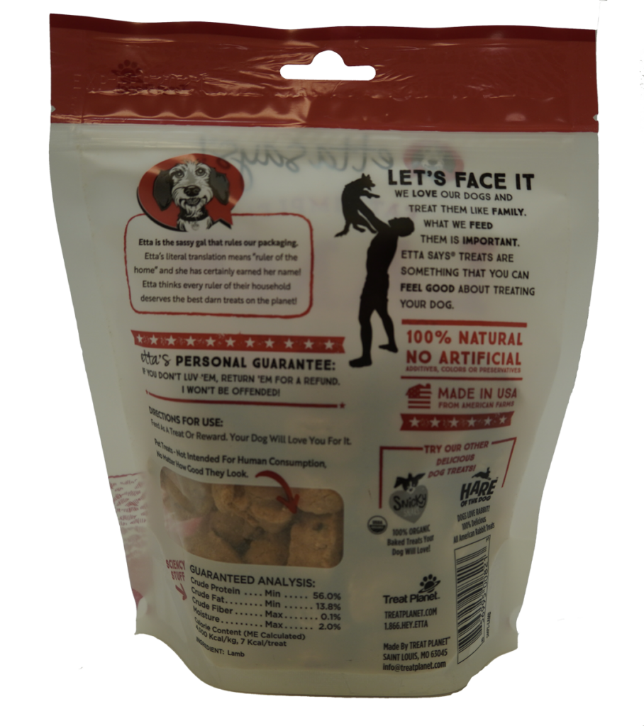 An image of Treat Planet – Etta Says Eat Simple! 100% Freeze Dried Lamb, wt 2.5oz