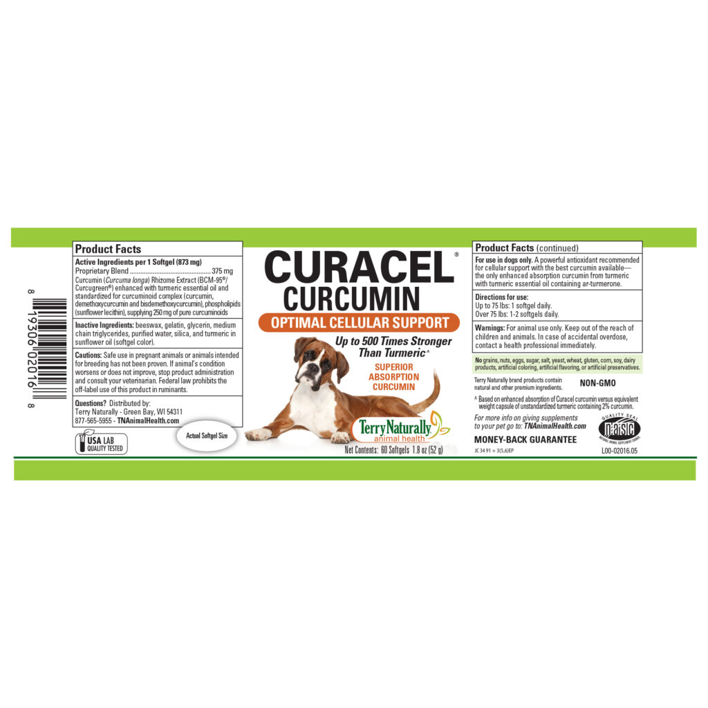 An image of Terry Naturally Animal Health, a EuroPharma brand – Curacel Curcumin