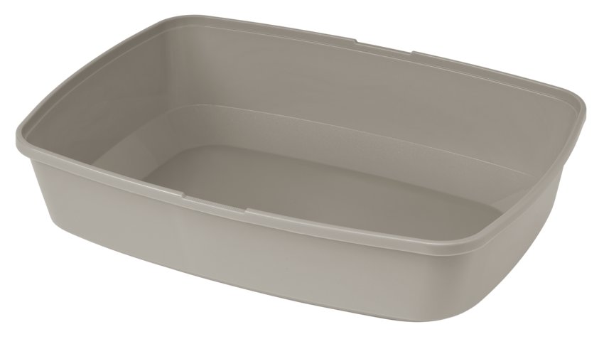 An image of Moderna Products – Maryloo Large Litter Pan – 20 in – Warm Grey