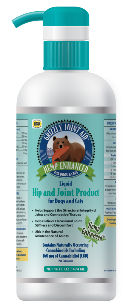 An image of Grizzly Pet Products - Grizzly Joint Aid Hemp Enhanced Liquid (16 oz)