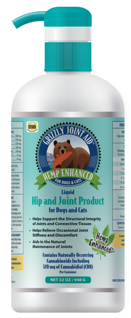 An image of Grizzly Pet Products - Grizzly Joint Aid Hemp Enhanced Liquid (32 oz)