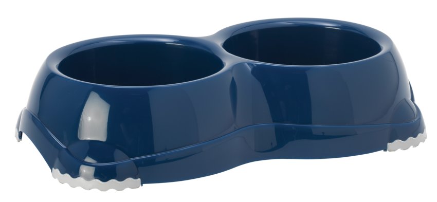 An image of Moderna Products – Double Smarty Bowl – Medium (2x 2.7 cups) – Blue Berry