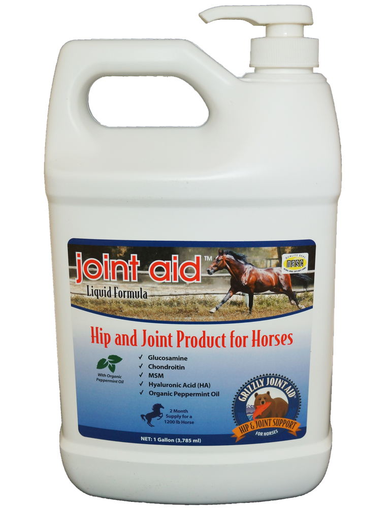 An image of Grizzly Pet Products - Grizzly Joint Aid For Horses Liquid (Jug) (1 gal)