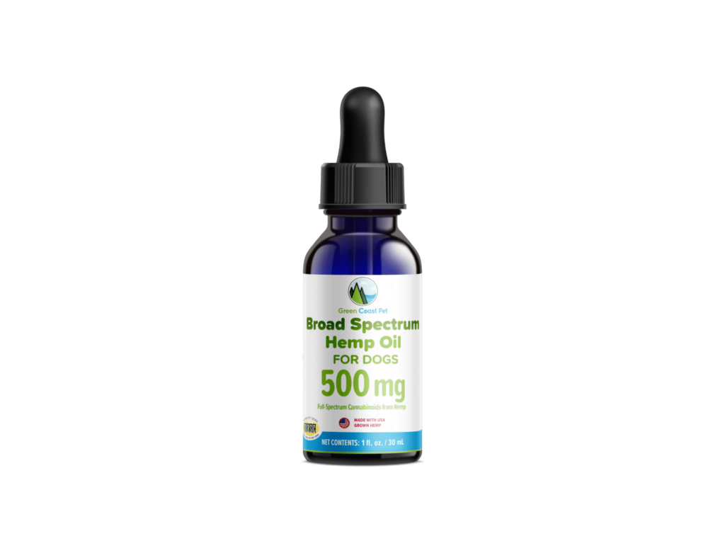An image of Green Coast Pet - 1000 mg Broad-Spectrum Hemp Oil Dropper for Dogs