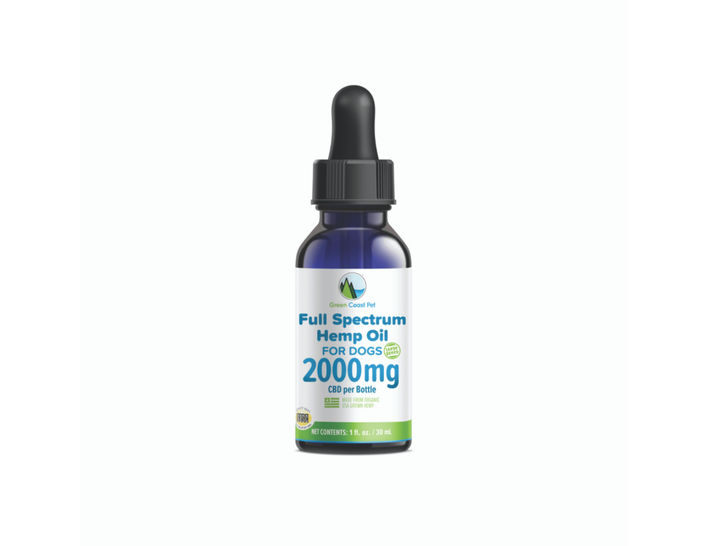 An image of Green Coast Pet - 2000 mg Full-Spectrum Hemp Oil Dropper For Dogs