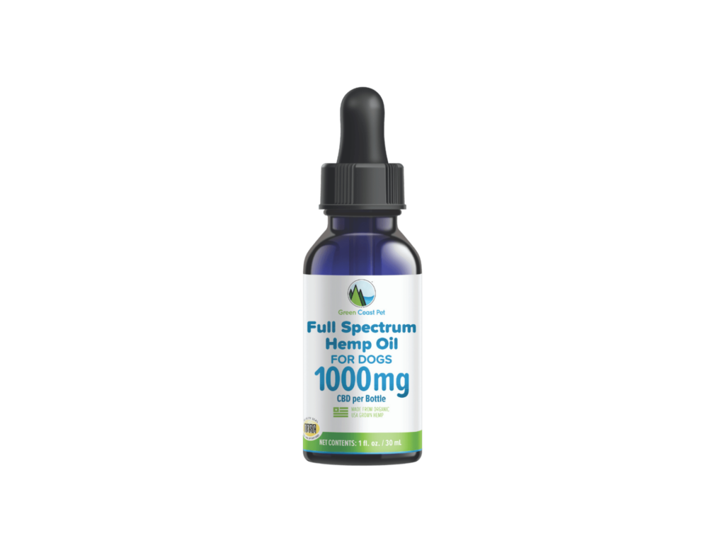 An image of Green Coast Pet - 1000 mg Full-Spectrum Hemp Oil Dropper for Dogs