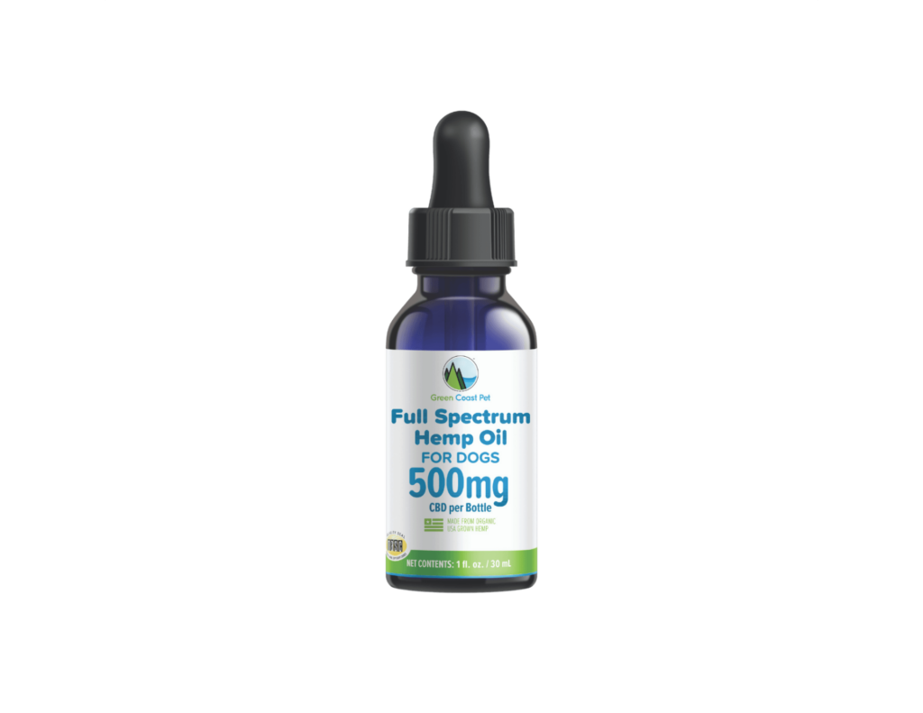 An image of Green Coast Pet – 500 mg Full-Spectrum Hemp Oil Dropper for Dogs