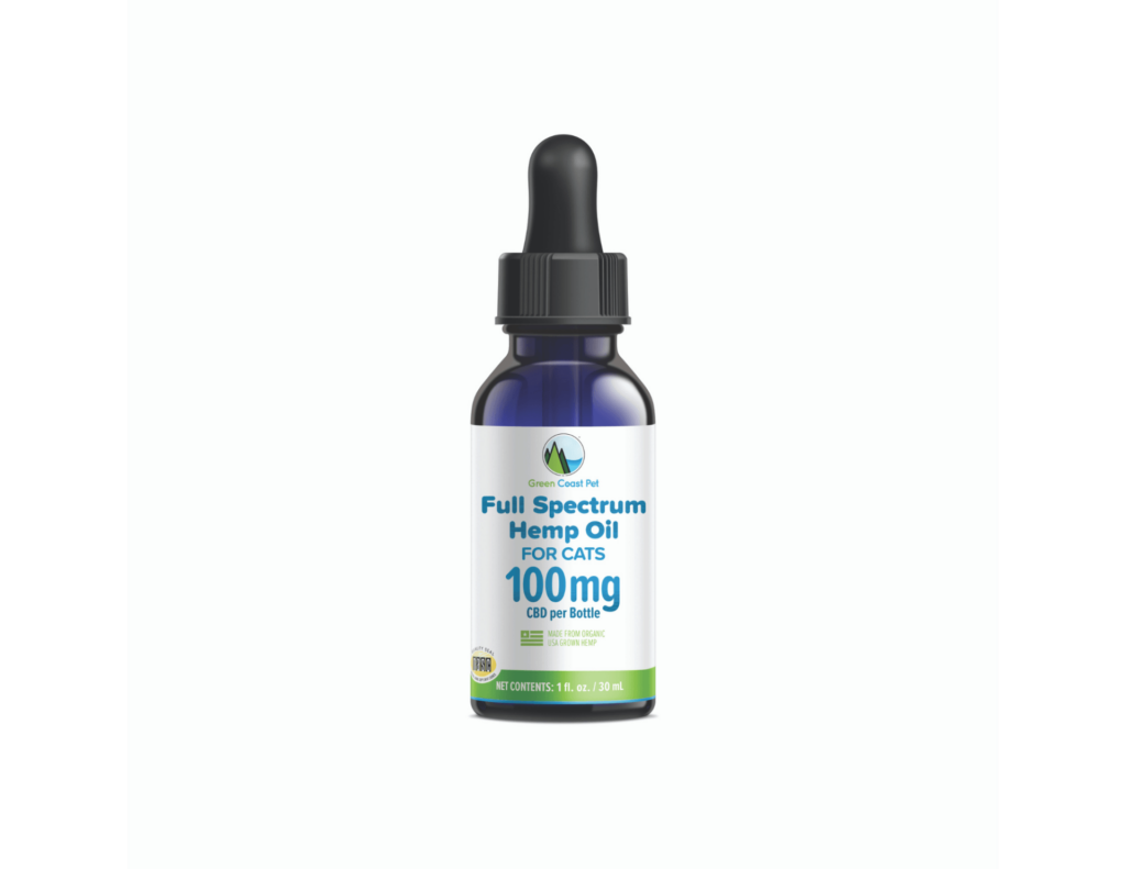 An image of Green Coast Pet - 100 mg Full-Spectrum Hemp Oil Dropper for Cats