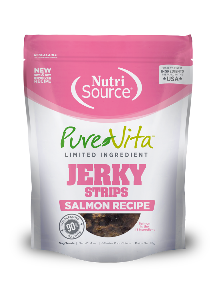 An image of Tuffy’s Pet Foods – PureVita – Salmon Jerky Strips (8/4Oz)