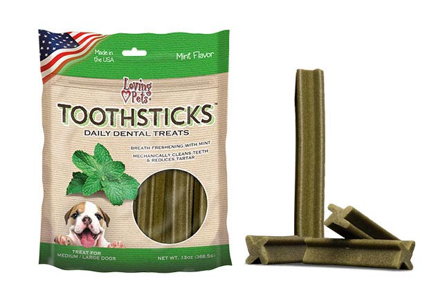 An image of Loving Pets - Toothsticks Fresh Mint Dental Sticks
