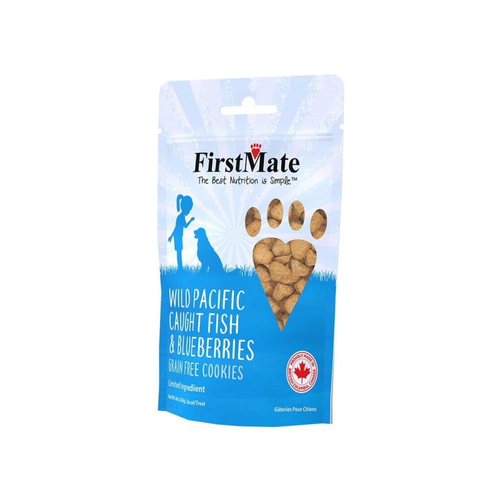 An image of FirstMate Pet Foods – FirstMate Fish With Blueberry Treats for Dogs 8z