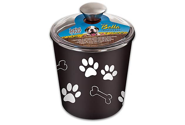 An image of Loving Pets – Bella Bowl Canister- Espresso