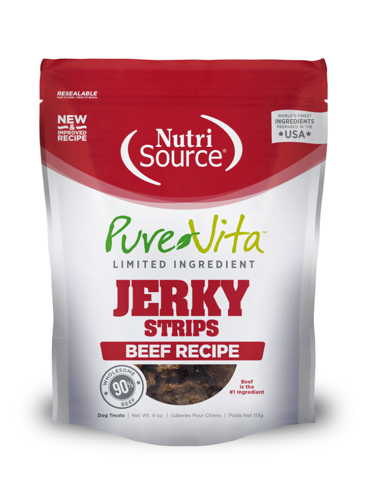 An image of Tuffy’s Pet Foods – PureVita – Beef Jerky Strips (8/4Oz)