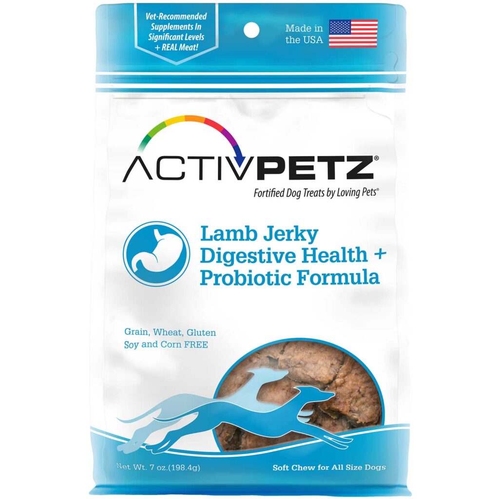 An image of Loving Pets – Activpetz Lamb Jerky Digestive Health + Probiotic Formula