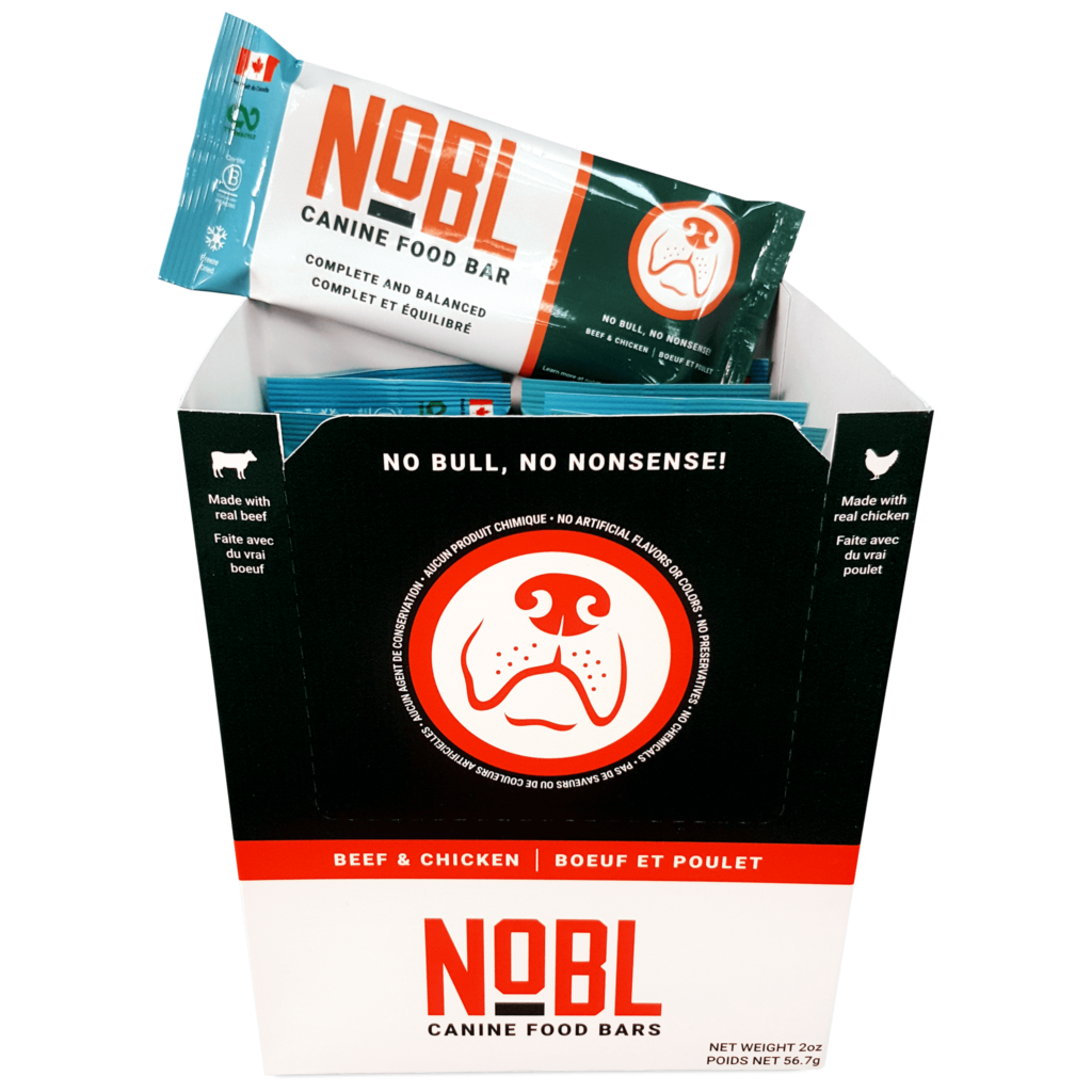 An image of Guardian Pet Food Company – NOBL Canine Food Bar –  Beef & Chicken