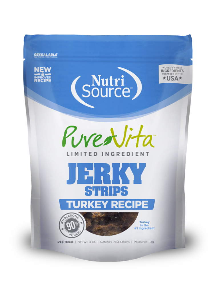 An image of Tuffy’s Pet Foods – PureVita – Turkey Jerky Strips (8/4Oz)