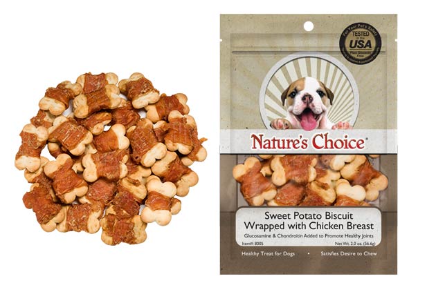An image of Loving Pets - Nature's Choice Chicken Wrapped Sweet Potato Biscuit