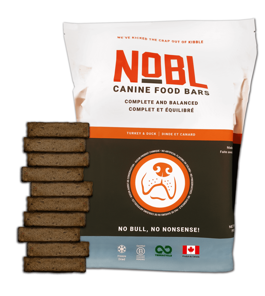 An image of Guardian Pet Food Company – NOBL Canine Food Bar –  Turkey & Duck 10pack