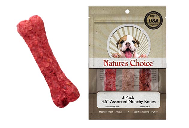 An image of Loving Pets - Nature's Choice 4.5" Munchy Bones (3 Pack)