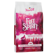 An image of Sunshine Mills, Inc. – Triumph Free Spirit Grain Free Deboned Salmon and Sweet Potato Recipe Dry Dog Food 14lb.
