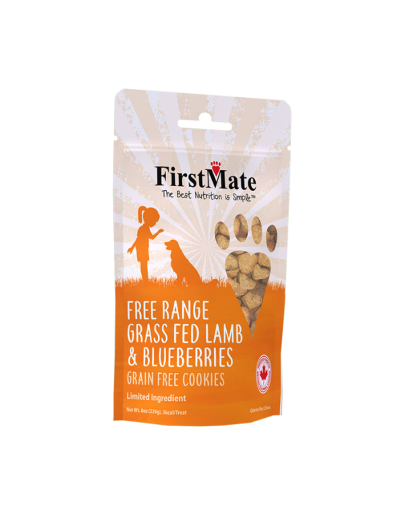 An image of FirstMate Pet Foods – FirstMate Lamb with Blueberry Treats for Dogs 8z