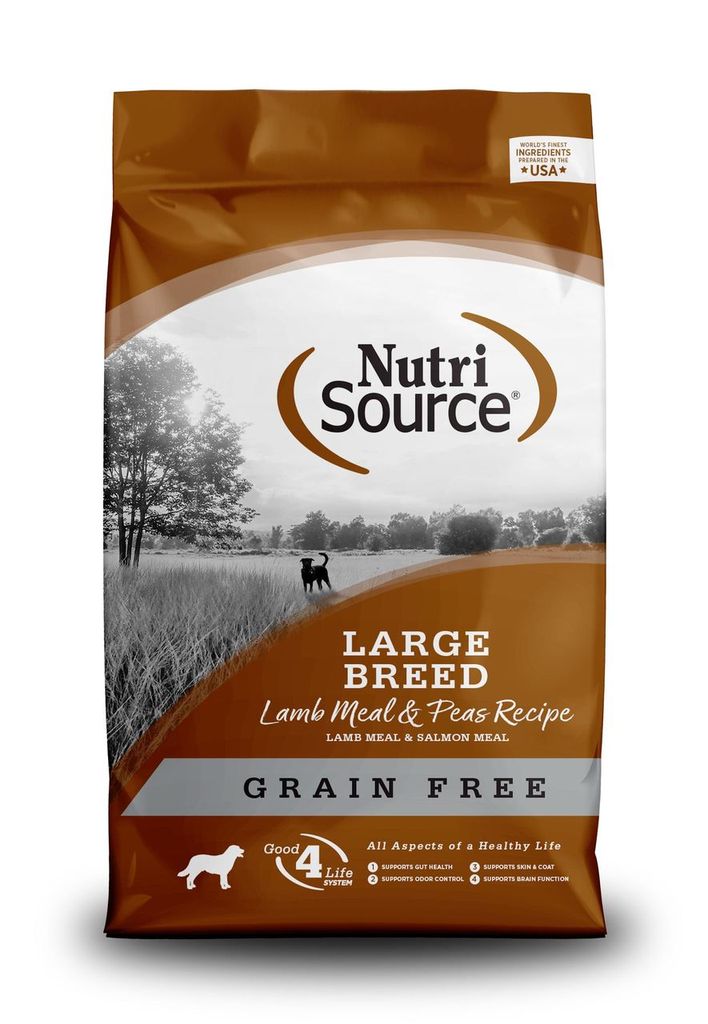 An image of Tuffy’s Pet Foods – NutriSource – Large Breed Lamb Meal & Peas Grain Free Dog Food  (30 Lbs.)