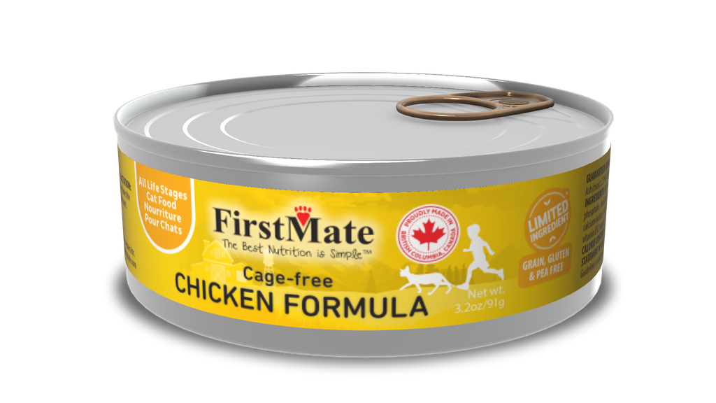 An image of FirstMate Pet Foods – *CASE* FirstMate Limited Ingredient Cage-Free Chicken Can Cat 3.2oz