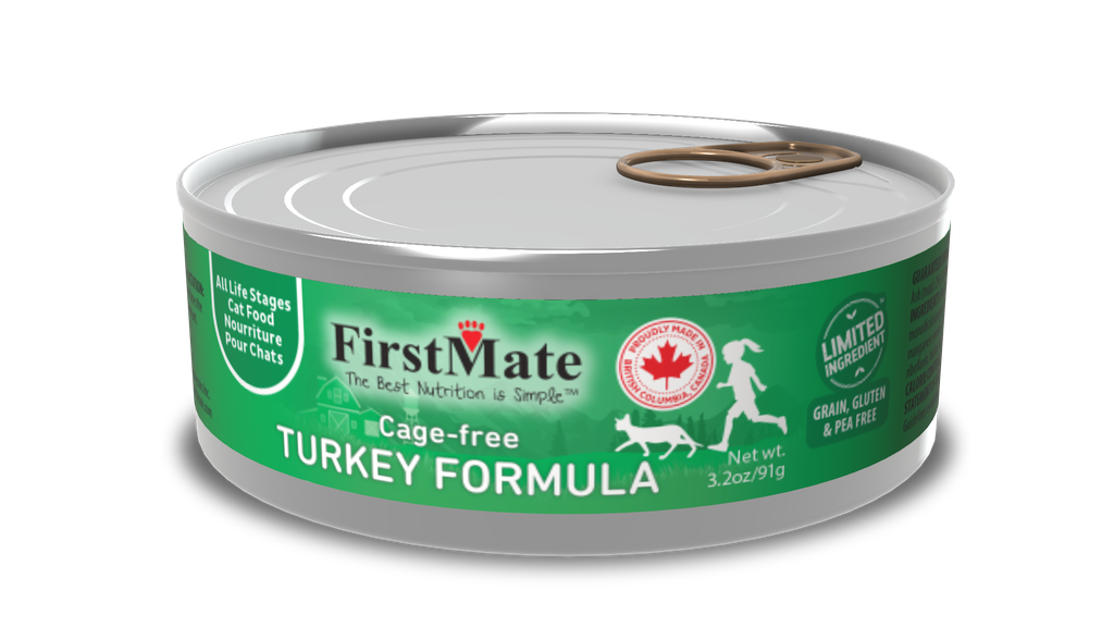 An image of FirstMate Pet Foods – *CASE* FirstMate Limited Ingredient Turkey Can Cat 3.2oz