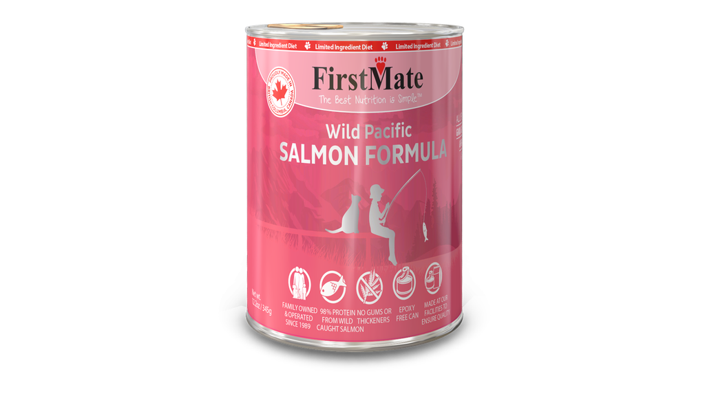 An image of FirstMate Pet Foods – *CASE* FirstMate Limited Ingredient Wild Salmon Can Cat 12.2oz