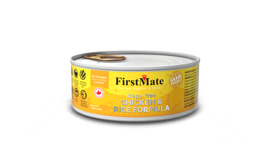 An image of FirstMate Pet Foods – FirstMate Grain Friendly Cage-Free Chicken with Rice Cat Food 5.5oz