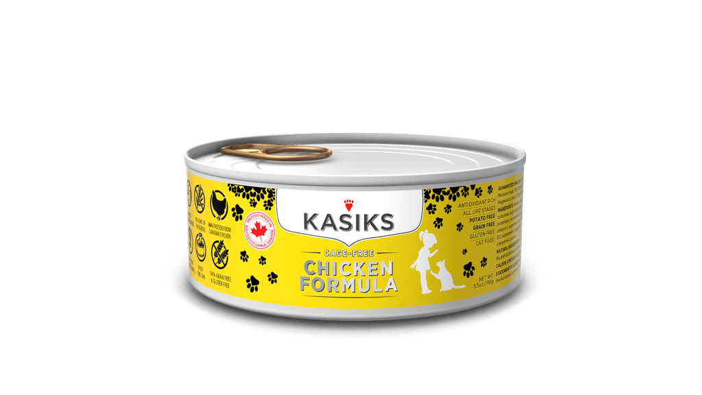 An image of FirstMate Pet Foods – *CASE 24* Kasiks Cage-Free Chicken Formula Can CAT Food 5.5oz
