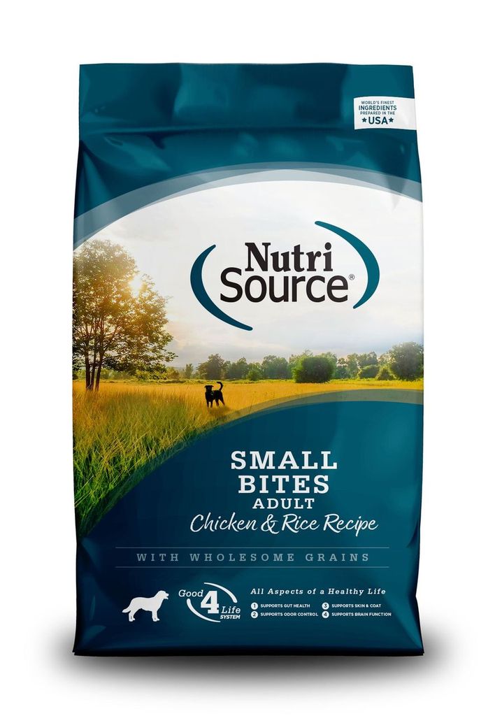 An image of Tuffy’s Pet Foods – NutriSource – Adult Chicken & Rice Small Bites Dog Food (15 Lbs.)