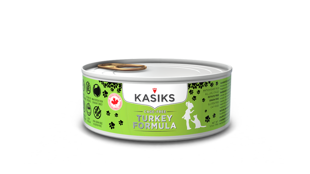 An image of FirstMate Pet Foods – *CASE 24* Kasiks Cage-Free Turkey Formula Can CAT Food 5.5oz