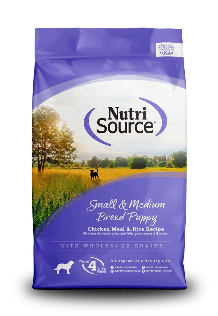 An image of Tuffy’s Pet Foods – NutriSource – Small / Medium Breed Chicken & Rice Puppy Dog Food (30 Lbs.)