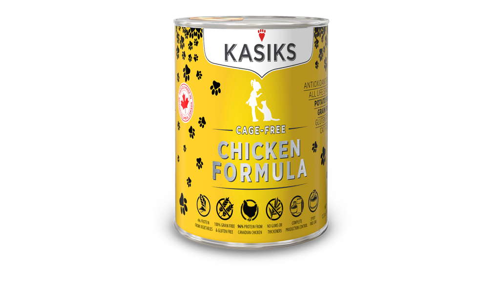 An image of FirstMate Pet Foods – Kasiks Cage-Free Chicken Can CAT Food 12.2oz