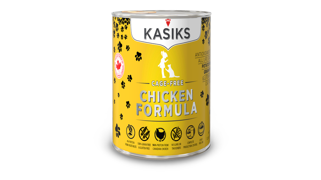 An image of FirstMate Pet Foods - *CASE 12* Kasiks Cage-Free Chicken Can CAT Food 12.2oz