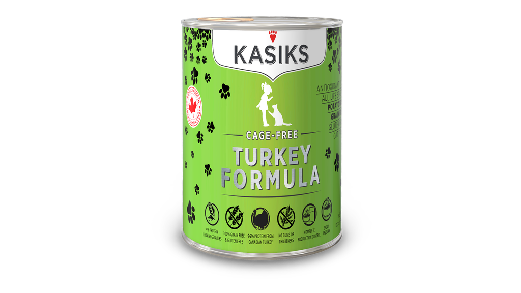 An image of FirstMate Pet Foods – Kasiks Cage-Free Turkey Formula Can CAT Food 12.2oz