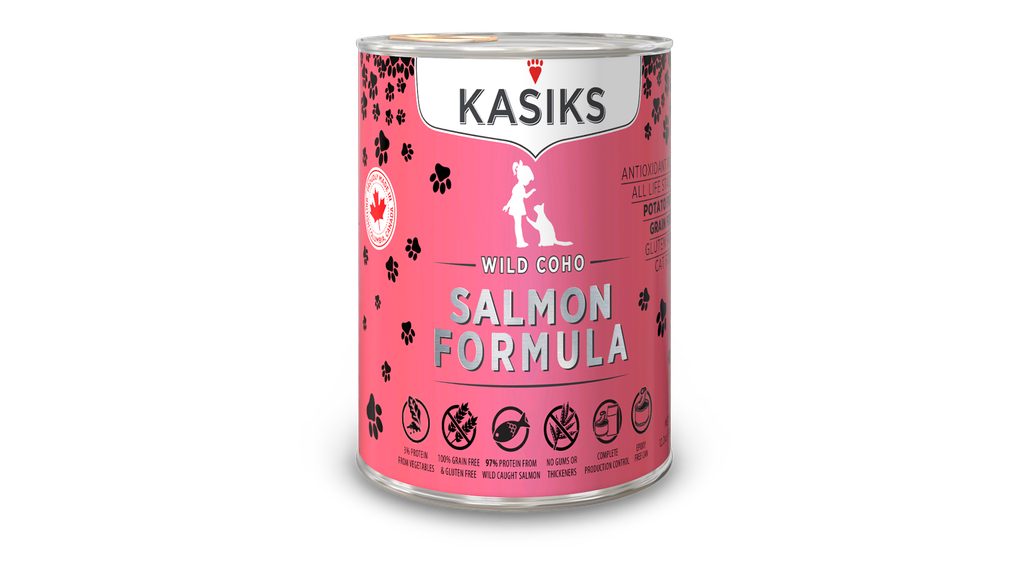 An image of FirstMate Pet Foods – Kasiks Wild Coho Salmon Formula Can CAT Food 12.2oz