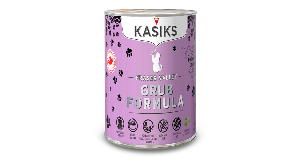 An image of FirstMate Pet Foods - Kasiks Fraser Valley Grub Formula CAT Food 12.2oz