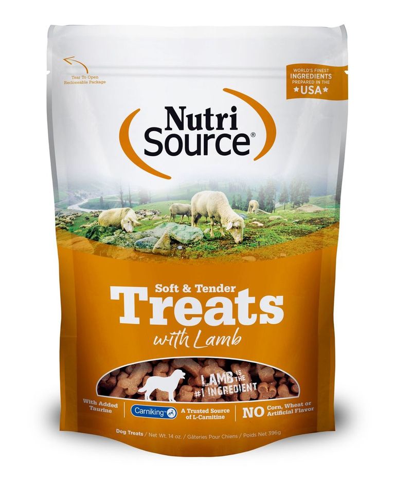 An image of Tuffy’s Pet Foods – NutriSource – Soft & Tender Lamb Dog Treats (12 / 14 Oz.)