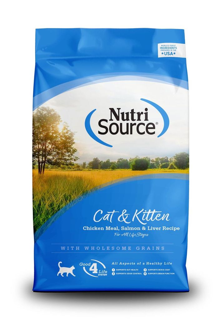 An image of Tuffy’s Pet Foods – NutriSource – Cat & Kitten Chicken, Salmon & Liver Cat Food  (16 Lbs)