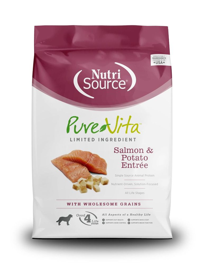 An image of Tuffy’s Pet Foods – PureVita – Salmon & Potato Dog Food (15 Lbs.)