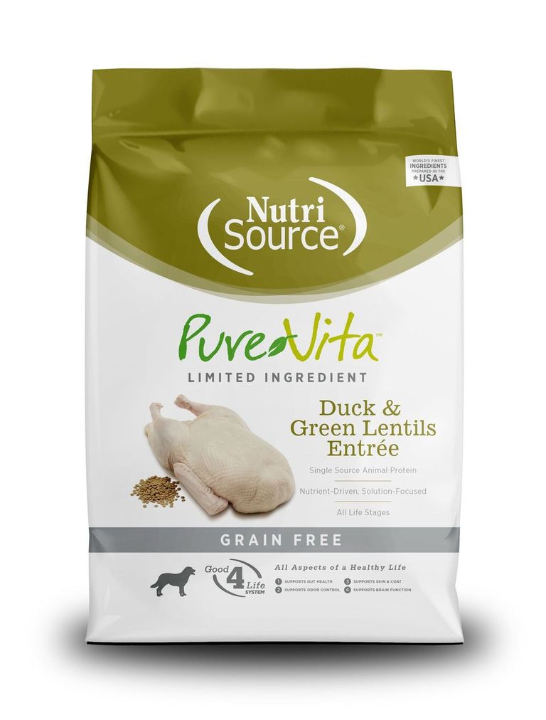 An image of Tuffy’s Pet Foods – PureVita – Duck & Green Lentils Grain Free Dog Food  (8 / 5 Lbs.)