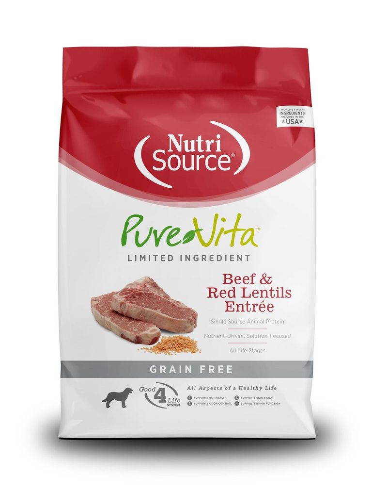 An image of Tuffy’s Pet Foods – PureVita – Beef & Red Lentils Grain Free Dog Food (25 Lbs.)