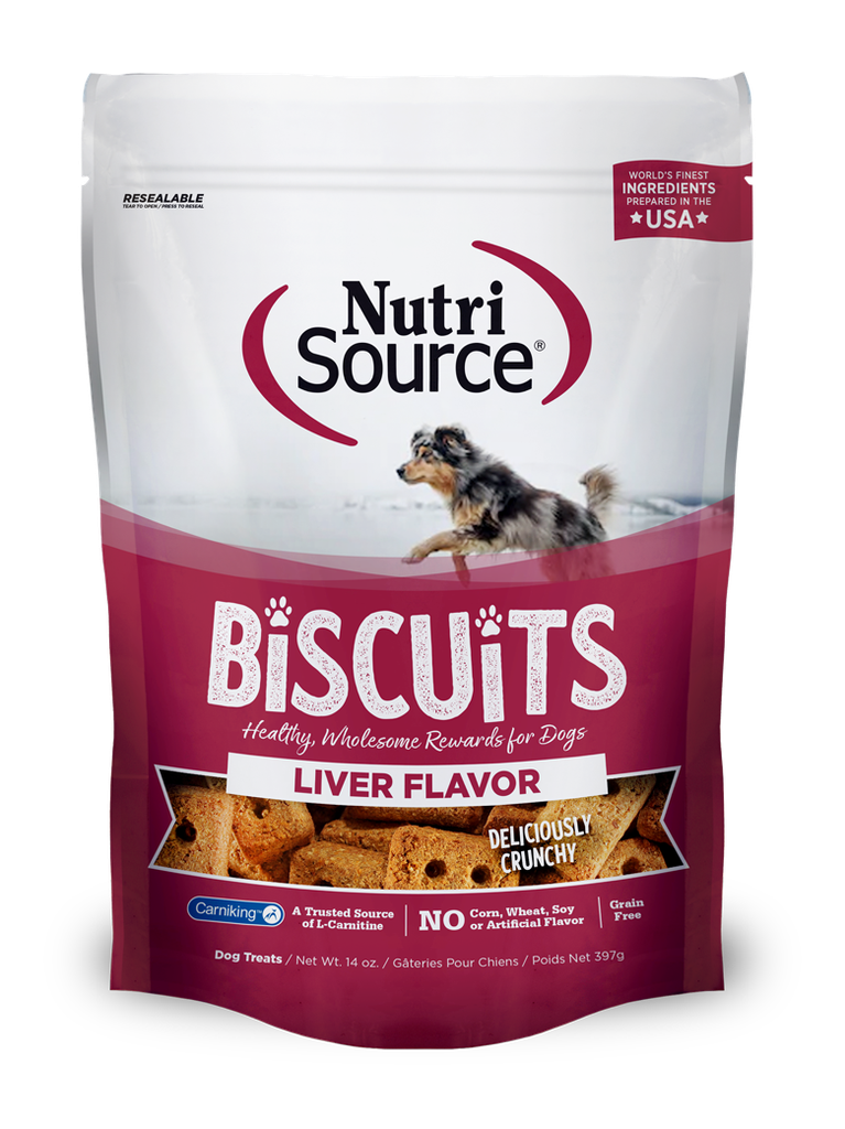 Tuffy's Pet Foods NutriSource Grain Free Liver Biscuits For Dogs (6