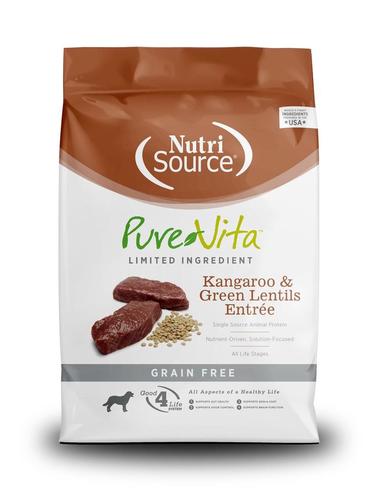 An image of Tuffy’s Pet Foods – PureVita – Kangaroo & Green Lentils Grain Free Dog Food   (8 / 5 Lbs.)