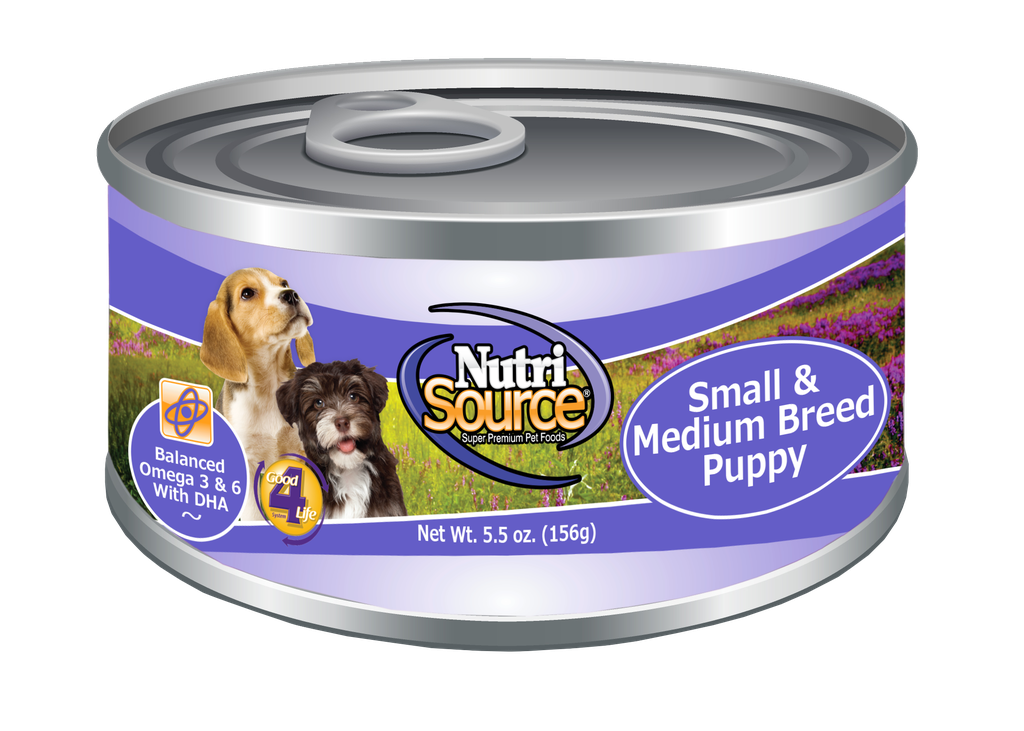 An image of Tuffy’s Pet Foods – NutriSource – Chicken & Rice Small& Medium Puppy Food Cans (12 / 5.5 Oz.)