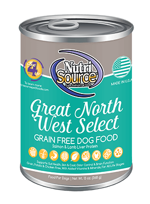 An image of Tuffy’s Pet Foods – NutriSource – Great Northwest Select Grain Free Dog Food Cans (12 / 13 Oz.)
