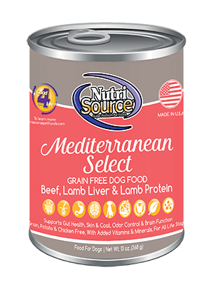 An image of Tuffy’s Pet Foods – NutriSource – Mediterranean Select Grain Free Dog Food Cans (12 / 13 Oz.)